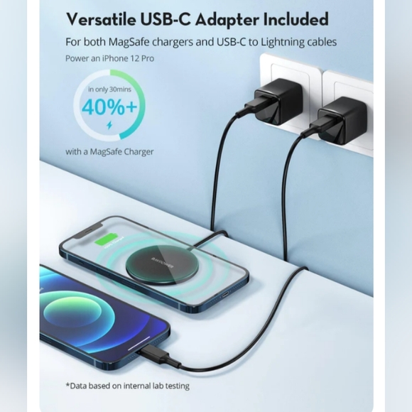 USB C Magnetic Wireless Charger for MagSafe Charger - Picture 3 of 7